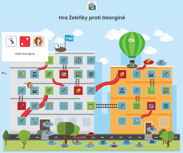 Hra Žebříky proti Georgině Hra Žebříky proti Georgině