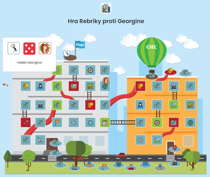 Hra Rebríky proti Georgíne Hra Rebríky proti Georgíne