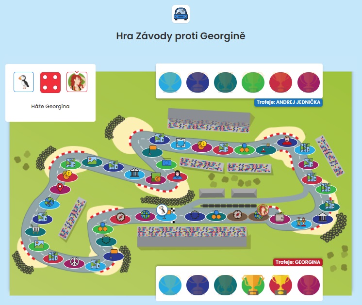 Hra Závody proti Georgině Hra Závody proti Georgině